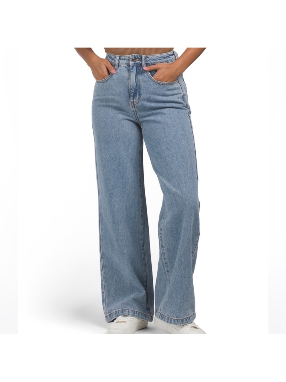 Weworewhat Denim Wide Leg Jeans Size 27 Blue Women’s